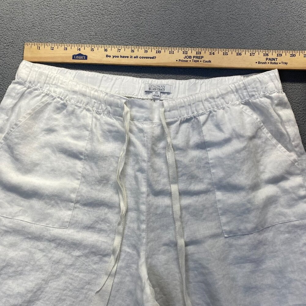 Ellen Tracy Company‎ White 100% Linen Wide Leg Pull on Pants Womens Size XLarge - Picture 5 of 12